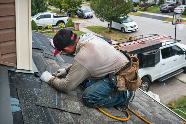 Professional Flat Roof Repair technician working in Villamont, VA